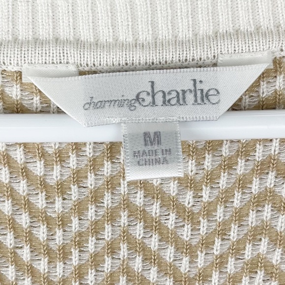 Tab and White Chevron Sweater Bodycon Dress Size Medium - Picture 5 of 11